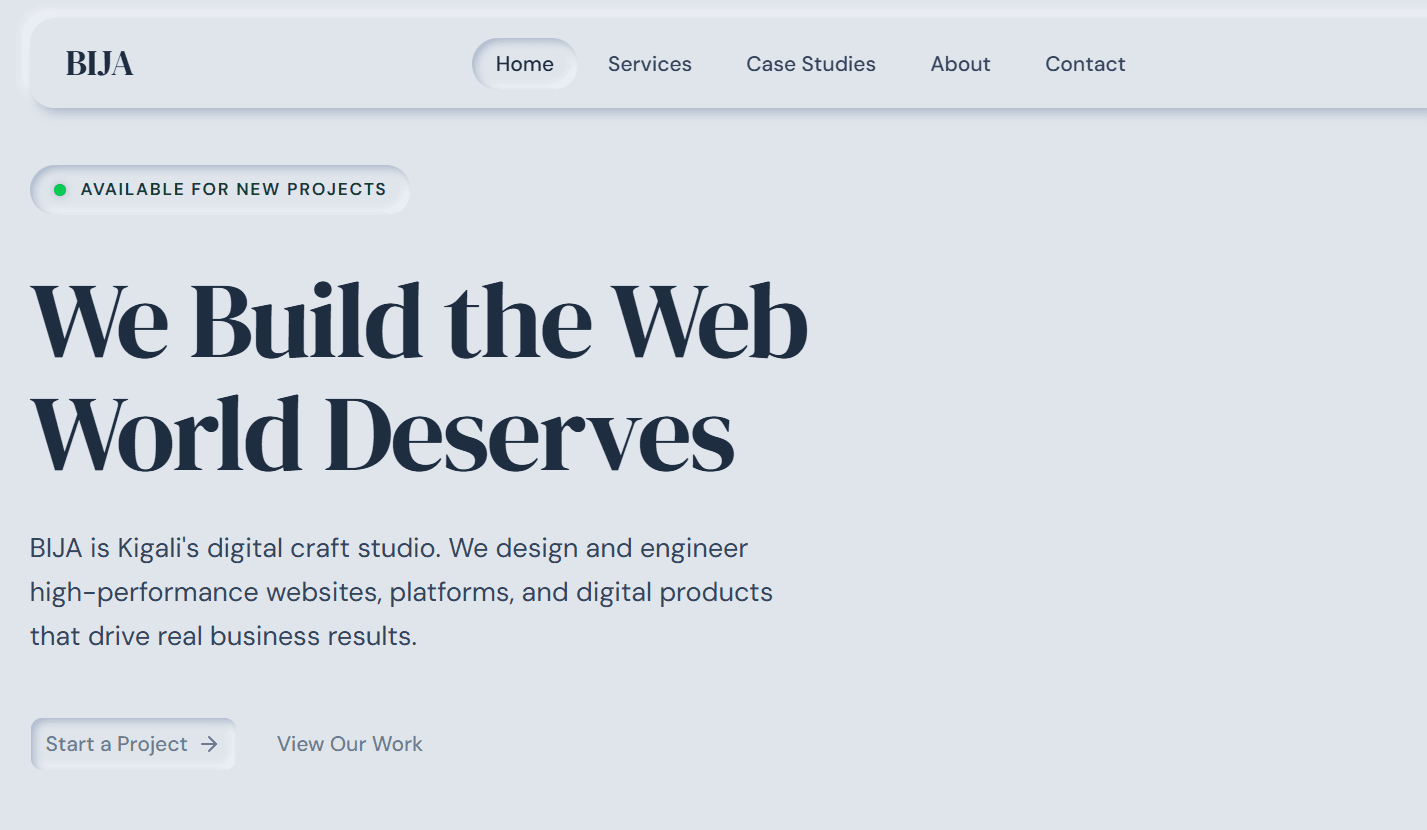 BIJA digital agency website