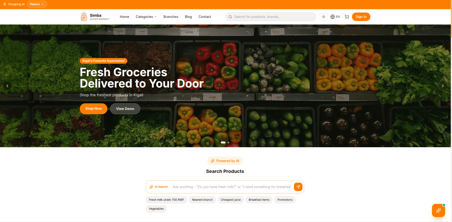 Simba supermarket website